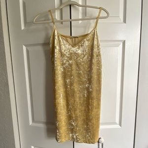 Zara yellow velvet dress